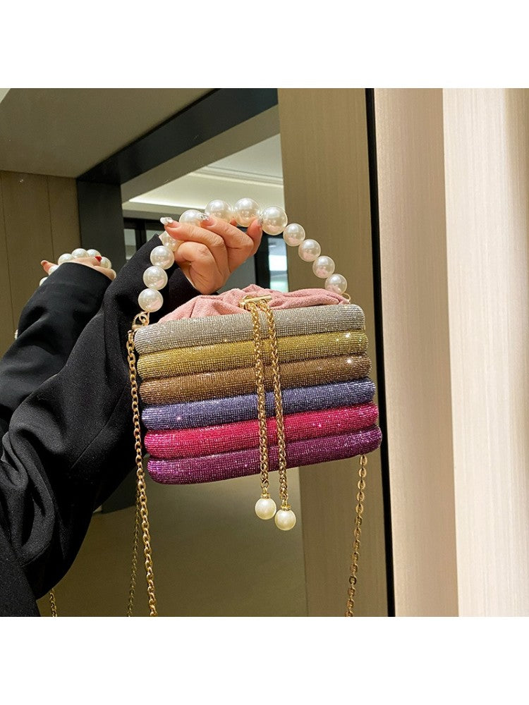 Faux Pearl Satchel
