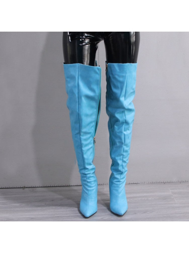 Zip Up Stiletto Boots