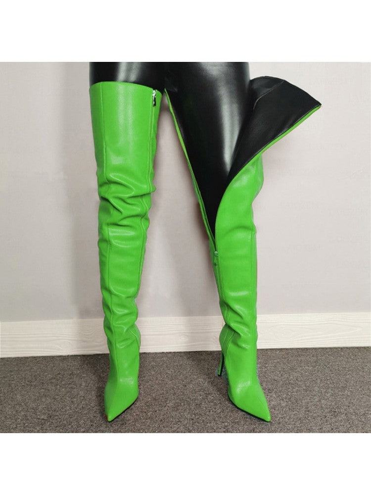 Zip Up Stiletto Boots