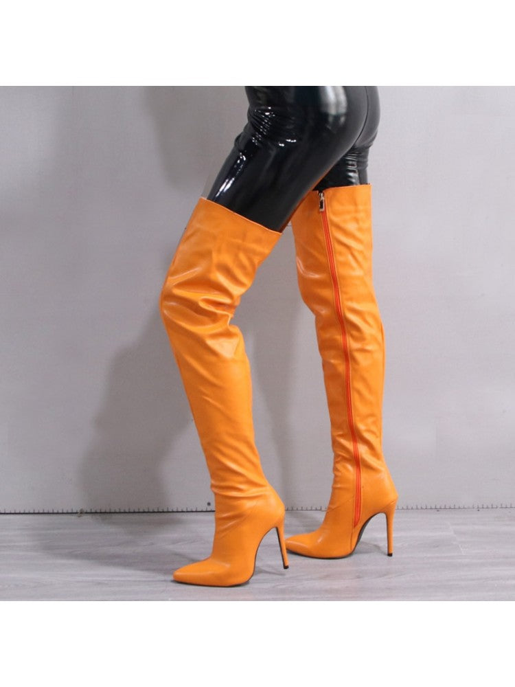 Zip Up Stiletto Boots