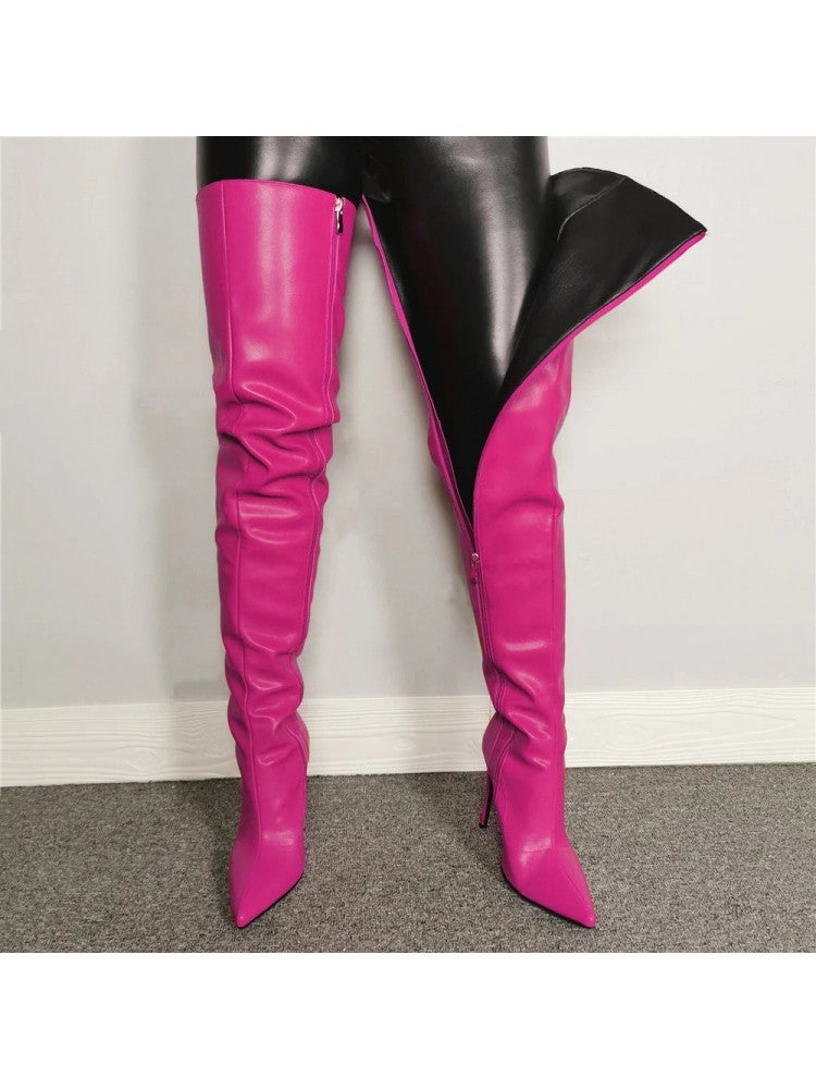 Zip Up Stiletto Boots