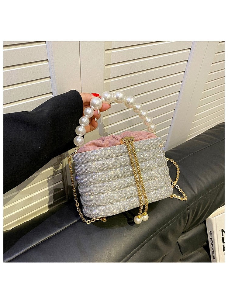 Faux Pearl Satchel